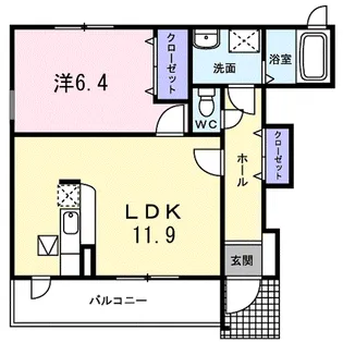 グロリオーサ Ⅰ【1階】の間取り