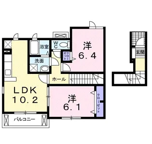 パイン リーフ コムロ【2階】の間取り
