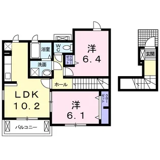 メゾン ド ソレイユ【2階】の間取り