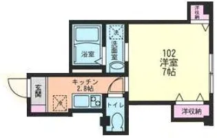 アリイコーブ【102号室号室】の間取り