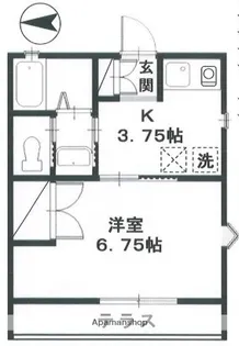 フローラ綱島【1階】の間取り