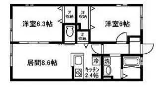 LA SAISON KIRARA【101号室号室】の間取り