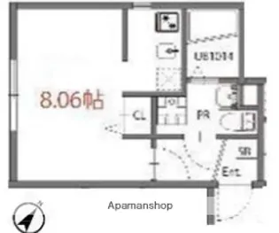 カーサフェリーチェ横浜【1階】の間取り