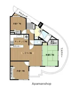 アール・ケープラザ新横浜【9階】の間取り
