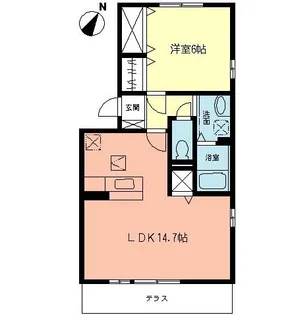 エレガント湘南【101号室】の間取り