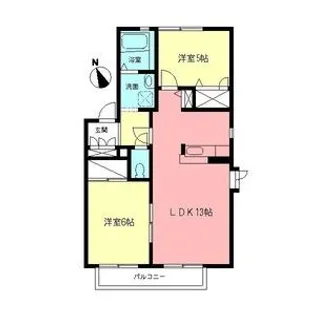 エミネンスB【2階】の間取り