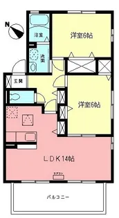 ロイヤルパルA【2階】の間取り