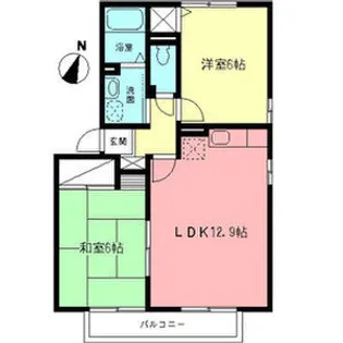 ベル・フラットA【2階】の間取り