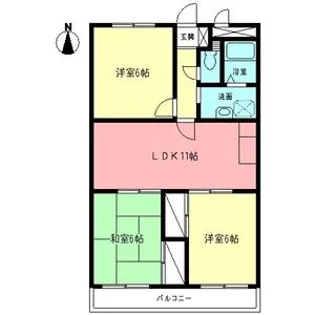 ソレイユ楠【3階】の間取り