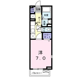 シャテーニュ・テラス【1階】の間取り