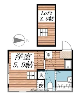 カントリー西横浜【2階】の間取り