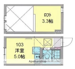 カパルアガーデン横浜反町【1階】の間取り