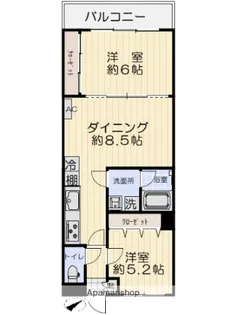 シャトレーグリーン横浜【1階】の間取り