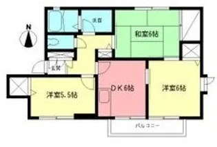 パークヒルズB【1階】の間取り