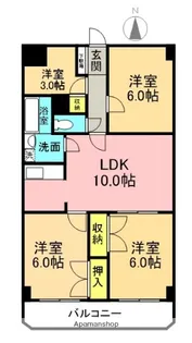 ベネフィット本厚木【3階】の間取り