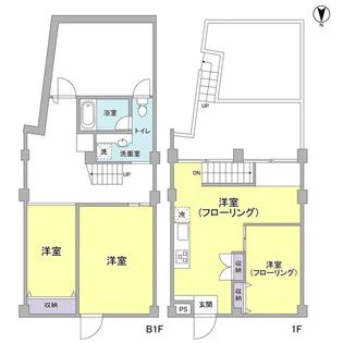 元住吉アートフラッツ【1階】の間取り