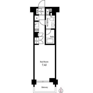 イプセ蒲田WEST【2階】の間取り