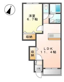 サンモール湘南【1階】の間取り