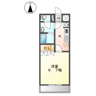 フローリーK(FLEURIK)【1階】の間取り