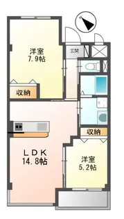 レガシープレイス片瀬【2階】の間取り