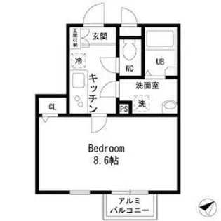 グリーンバード湘南【1階】の間取り