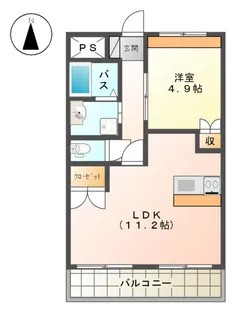 レフィナードN.K【3階】の間取り