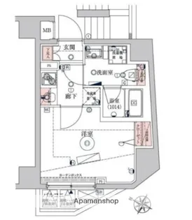 VERXEED横濱WEST【7階】の間取り