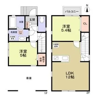 神奈川県川崎市中原区今井南町【一戸建】の間取り