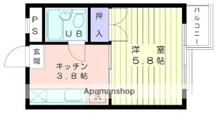 Kフラット【4階】の間取り