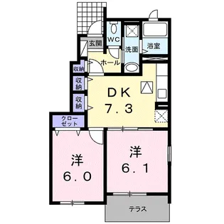 グランデュール【1階】の間取り