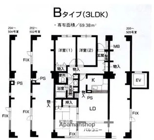 アーヴァイン山太【3階】の間取り
