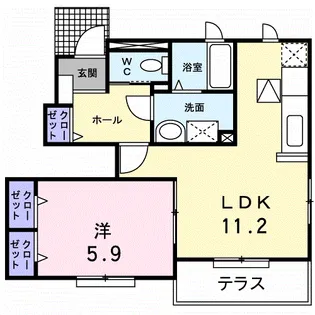 カーサ フォルム【1階】の間取り