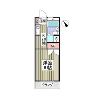 パールハイツ東八幡【1階】の間取り