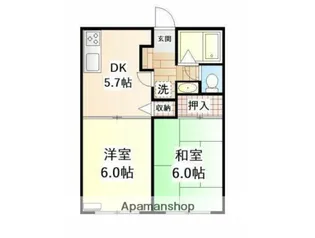 サザンウィンド【1階】の間取り
