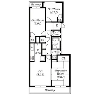 サンヒルズ上大岡【1階】の間取り
