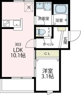 CASA BREZZA (カーサブレッツァ)【303号室号室】の間取り