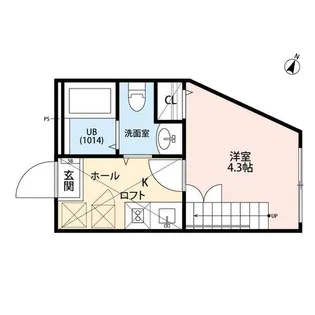 チャーリーズハウス西谷【2階】の間取り