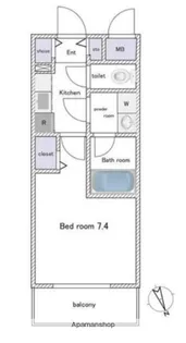 プラティーク海戸【4階】の間取り