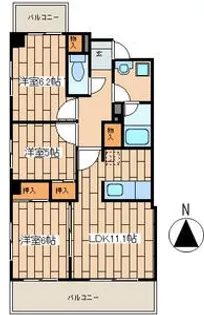 サンバレー上大岡Ⅶ【4階】の間取り