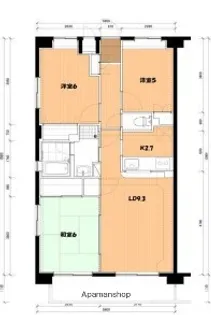 ハピネス飯田8号館【3階】の間取り