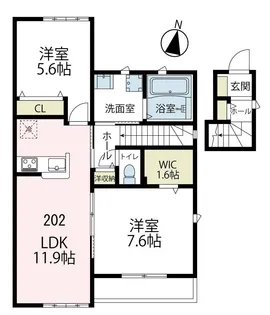 ベル グラン【202号室号室】の間取り