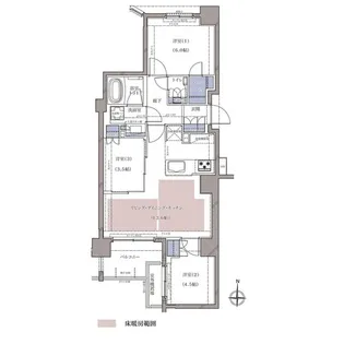ディームス横濱青木町【3階】の間取り