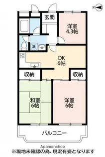 フルール三神三番館【1階】の間取り