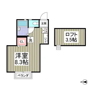 エクセレント三ツ沢A棟【2階】の間取り