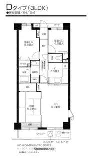 オクトス市ケ尾【4階】の間取り