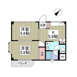 温水TBハイツわたなべ【3階】の間取り