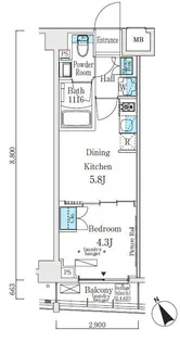 ソラニテ馬込【6階】の間取り