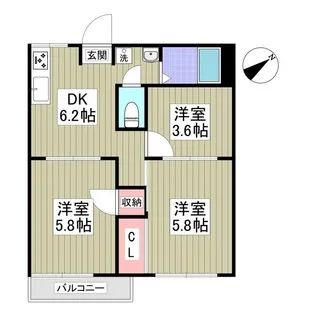 インペリアルハウス【2階】の間取り