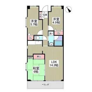 パストラル渋沢(天幸ビル80)【2階】の間取り