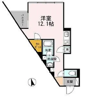 カスタリア目黒長者丸【1階】の間取り